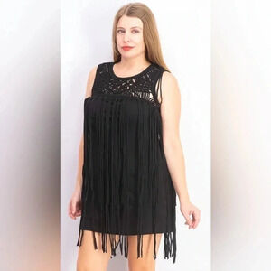 French Connection Sleeveless Knot Fringe Dress size 6